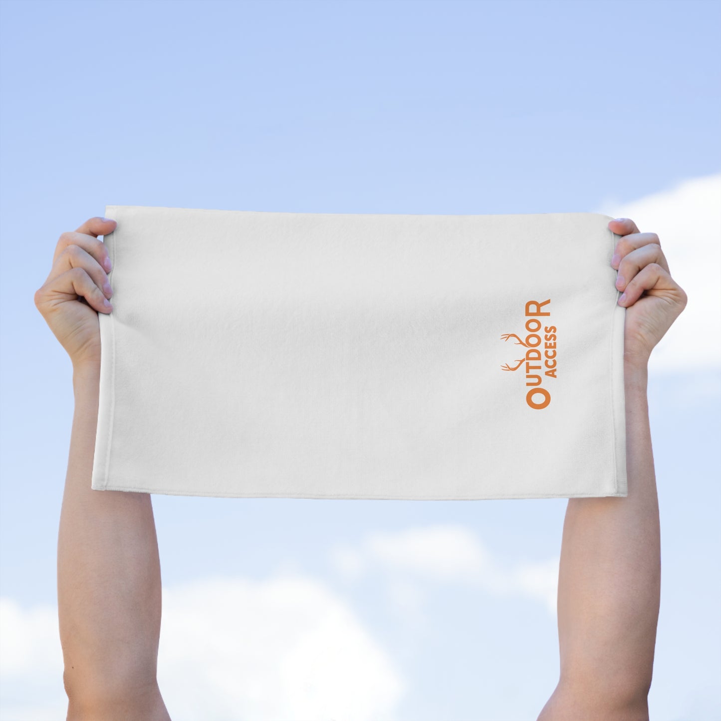 Rally Towel, 11x18-  White with Orange Logo