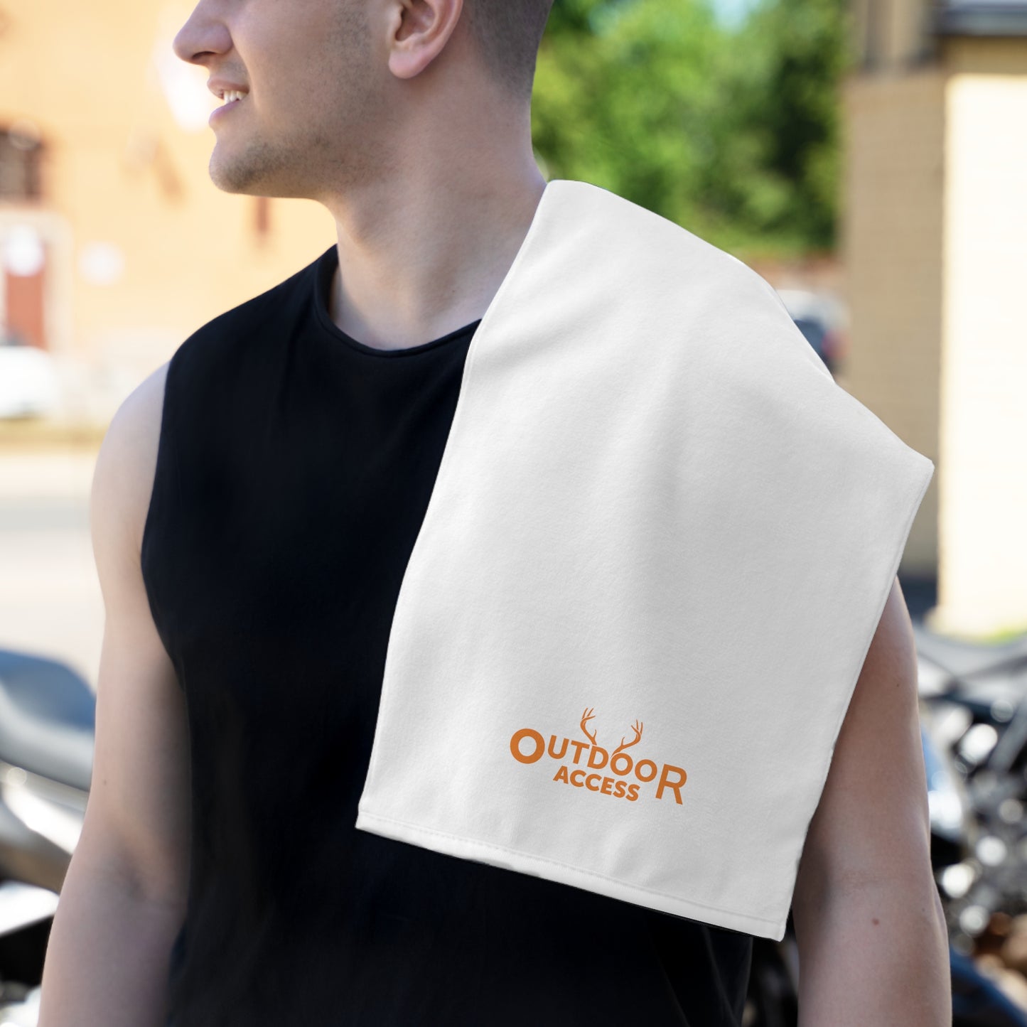 Rally Towel, 11x18-  White with Orange Logo