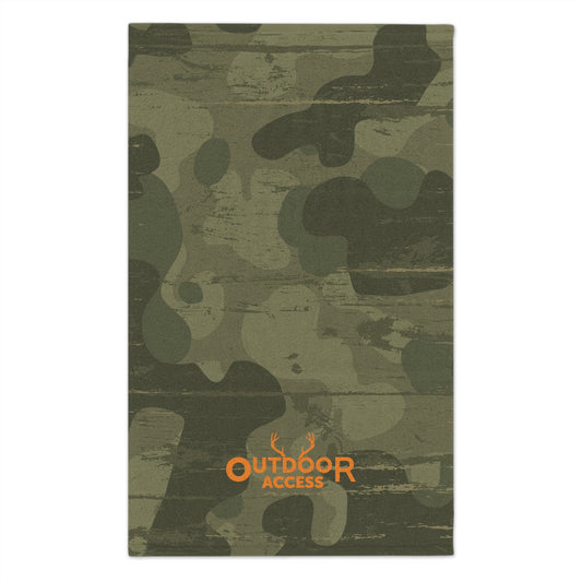 Rally Towel, 11x18-  Camo with Orange Logo