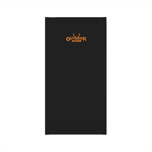 Midweight Neck Gaiter- Black with Orange Logo