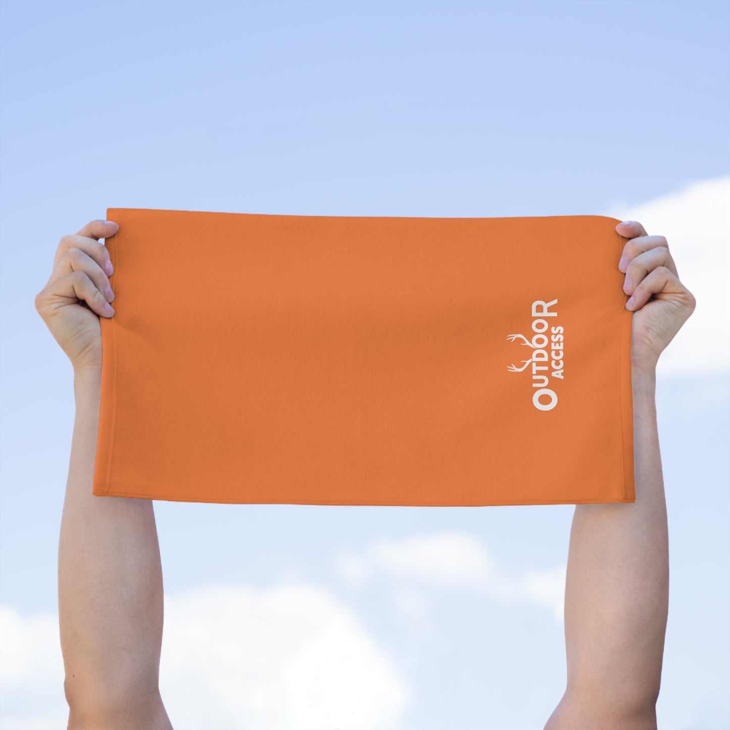 Rally Towel, 11x18-  Orange with White Logo