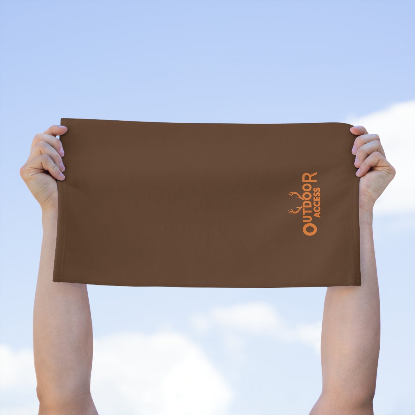 Rally Towel, 11x18-  Brown with Orange Logo