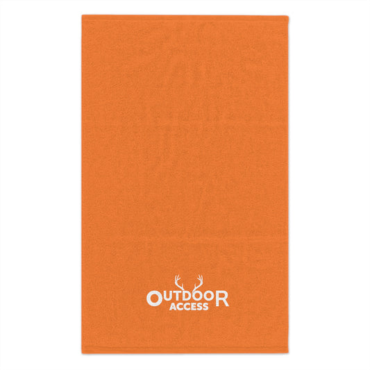 Rally Towel, 11x18-  Orange with White Logo