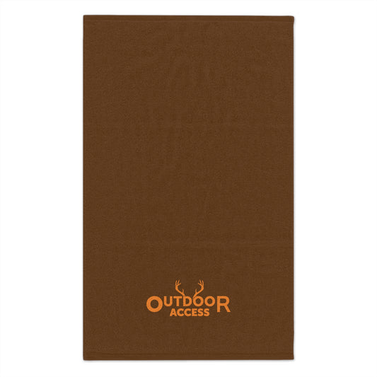 Rally Towel, 11x18-  Brown with Orange Logo