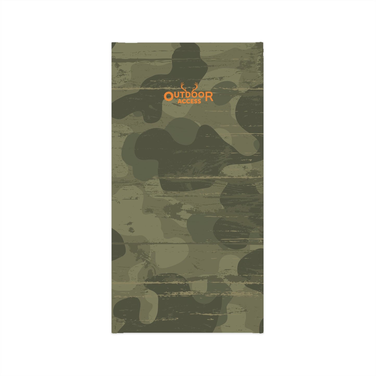 Midweight Neck Gaiter- Camouflage with Orange Logo