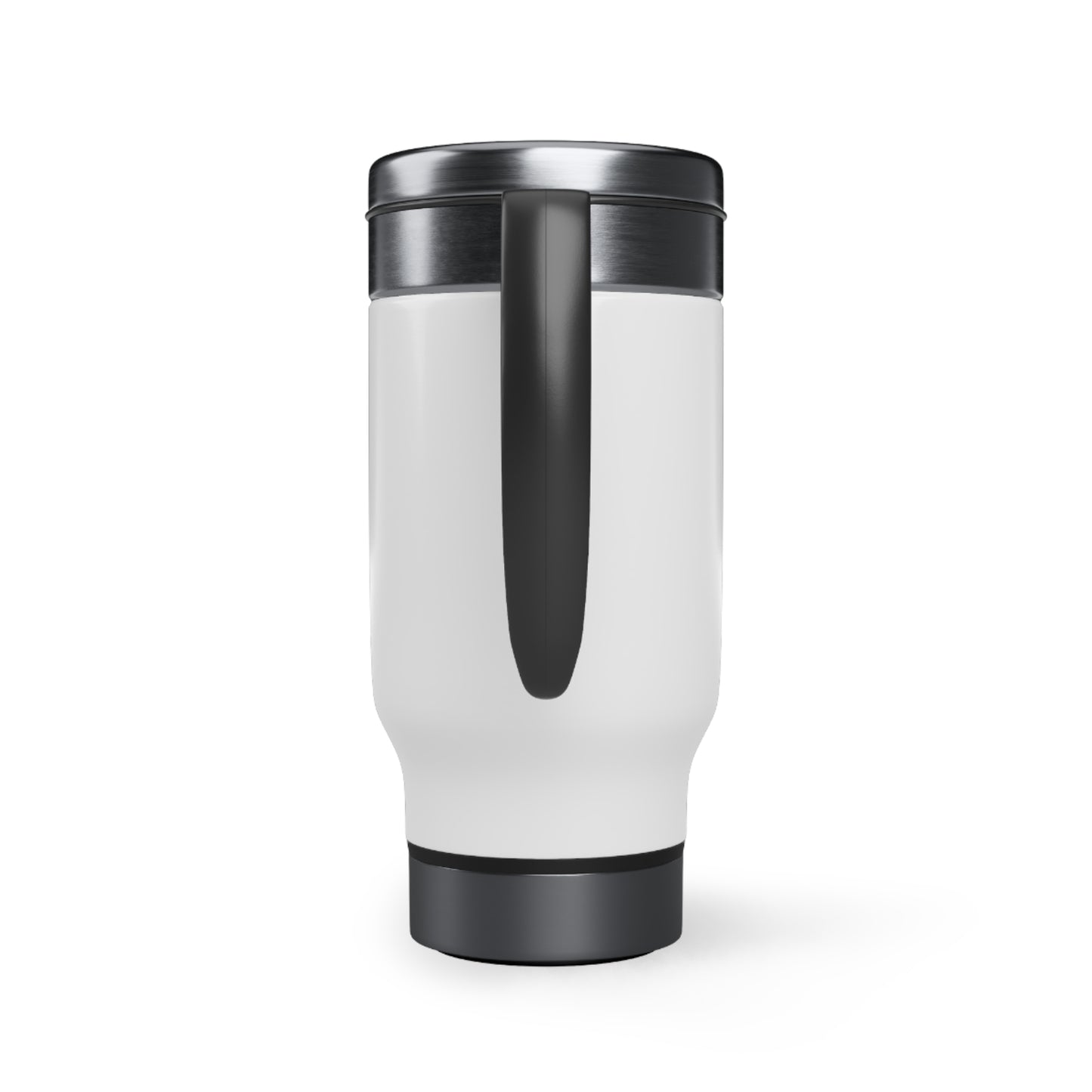 Stainless Steel Travel Mug with Handle, 14oz, with Outdoor Access logo in orange